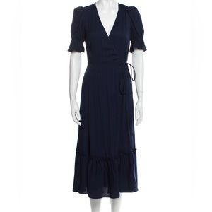 **New with tags Reformation Navy Blue Wrap Dress XS